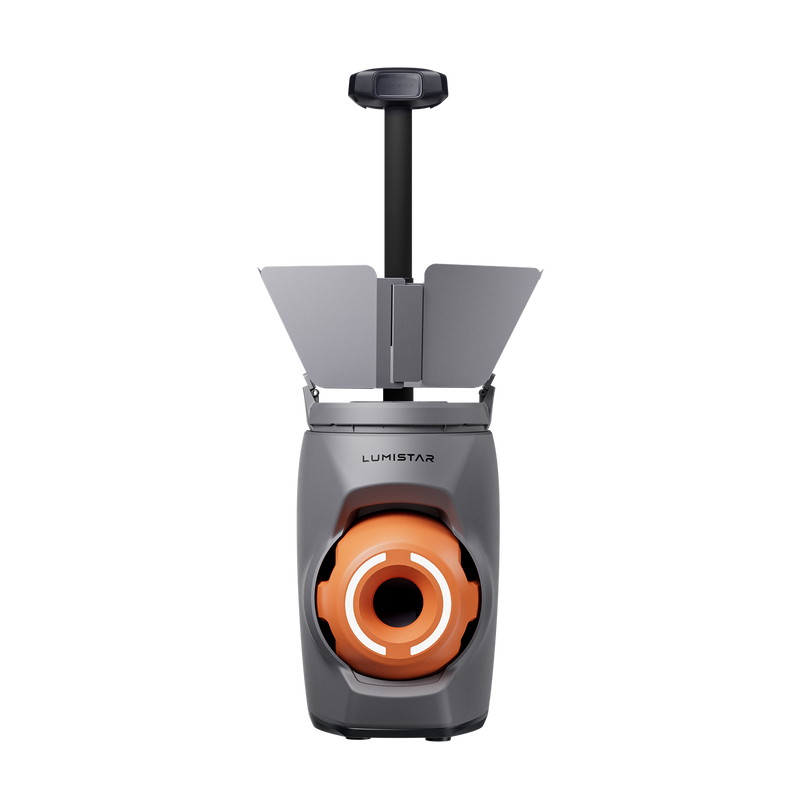 Lumistar TERO tennis ball machine in orange